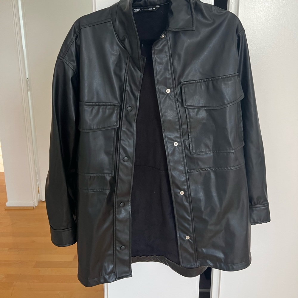 Faux Zara Leather Shacket